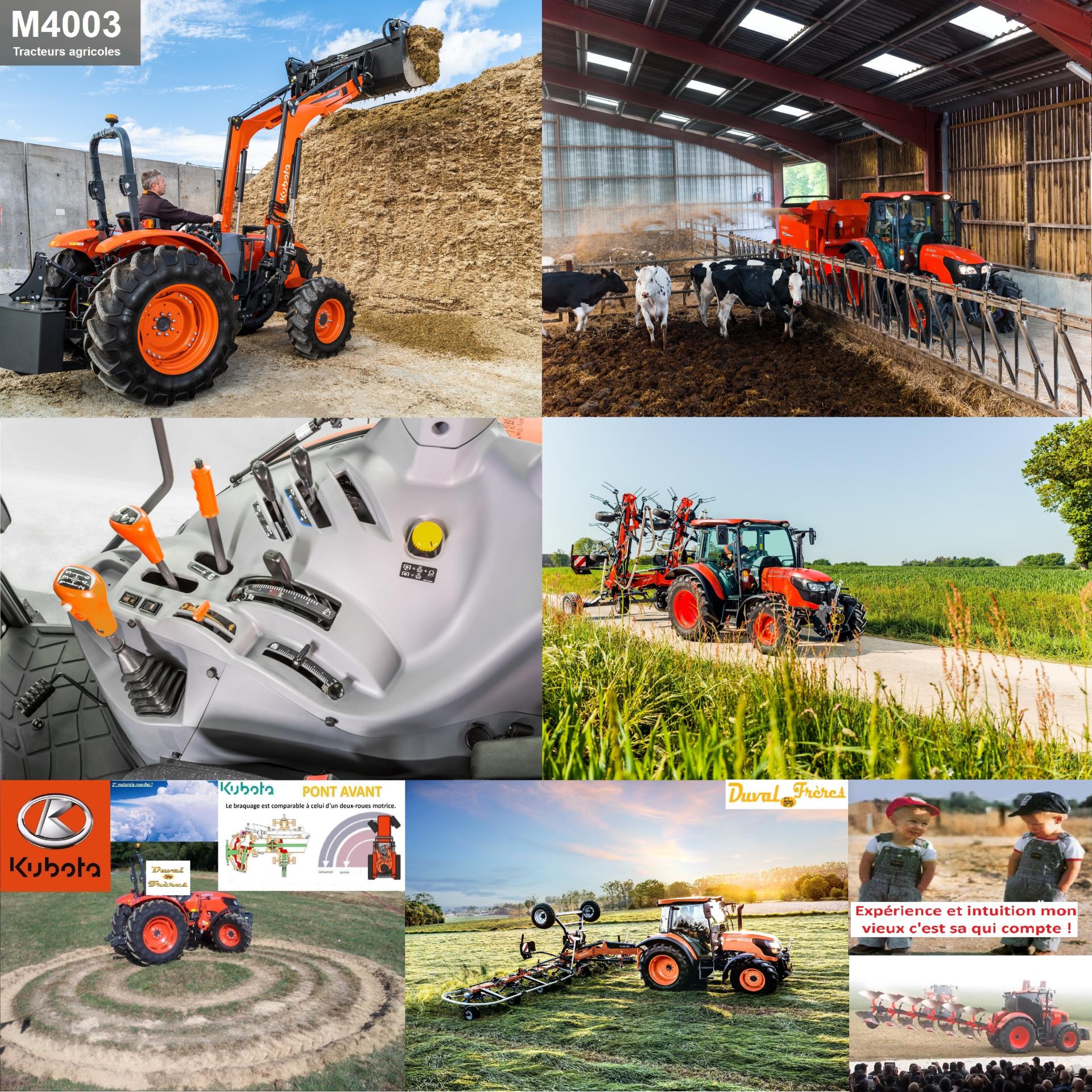TRACTEUR KUBOTA M 4003  66 CV & 74 CV
