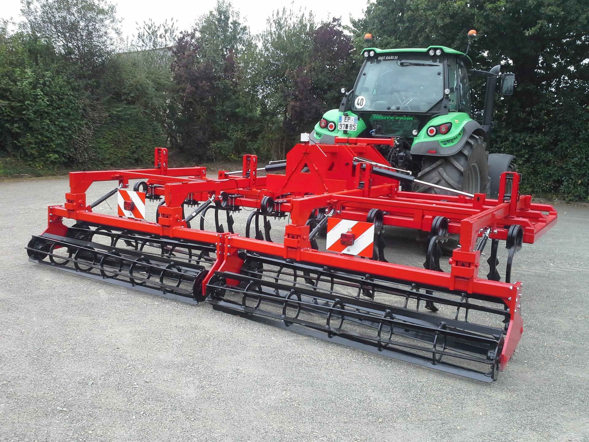 Chisel tripoutres repliable double rouleau 1